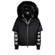 MOORER DOWN JACKET HARNA-CWR Woman Black | Mascheroni Store