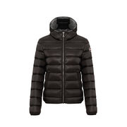 DOWN JACKET WITH FIXED HOOD IN NYLON Woman Black DOWN JACKET WITH FIXED HOOD IN NYLON Woman Black