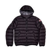 DOWN JACKET WITH HOOD AND CONTRAST INTERIOR Kid Black DOWN JACKET WITH HOOD AND CONTRAST INTERIOR Kid Black