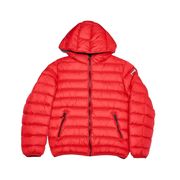 DOWN JACKET WITH HOOD AND CONTRAST INTERIOR Kid Red DOWN JACKET WITH HOOD AND CONTRAST INTERIOR Kid Red