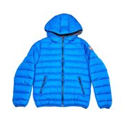 DOWN JACKET WITH HOOD AND CONTRAST INTERIOR Kid Royal DOWN JACKET WITH HOOD AND CONTRAST INTERIOR Kid Royal