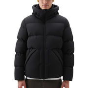 DISCLAIMER DOWN JACKET WITH PRINT Man Black | Mascheroni