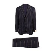 DRESS COLLO LANCIA TASCA GESSATO Striped Blue DRESS COLLO LANCIA TASCA GESSATO Striped Blue