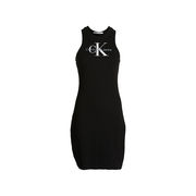 DRESS IN SLIM RIBBED PETTICOAT Woman Black DRESS IN SLIM RIBBED PETTICOAT Woman Black