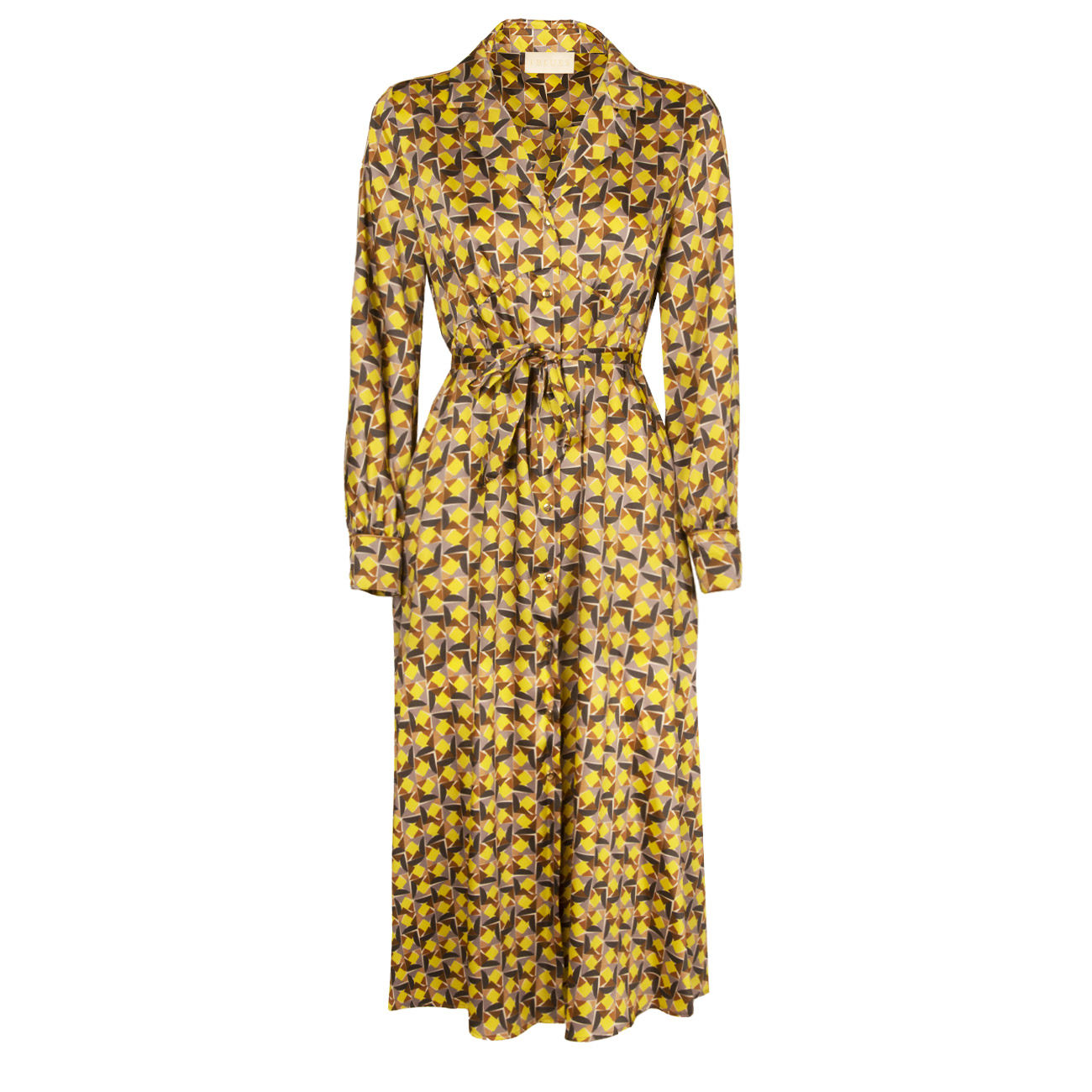 IBLUES DRESS STOMA Woman Yellow | Mascheroni Store