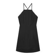 DRESS STRAPPY LOGO REPEAT Woman Beh Black DRESS STRAPPY LOGO REPEAT Woman Beh Black