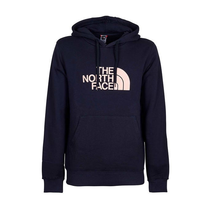 DREW PEAK SWEATSHIRT WITH HOOD AND EMBROIDERED LOGO Man NavyPink