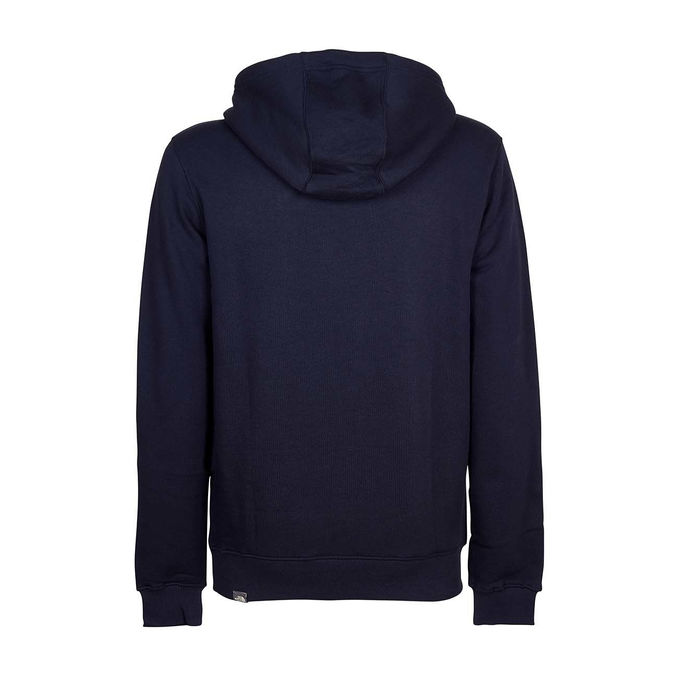 DREW PEAK SWEATSHIRT WITH HOOD AND EMBROIDERED LOGO Man NavyPink