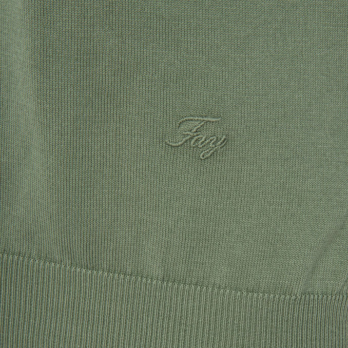 DYED CREW NECK SWEATER Man Sage