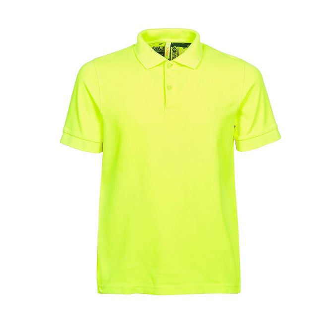 DYED DETAILS PIQUET POLO SHIRT Man Fluo yellow