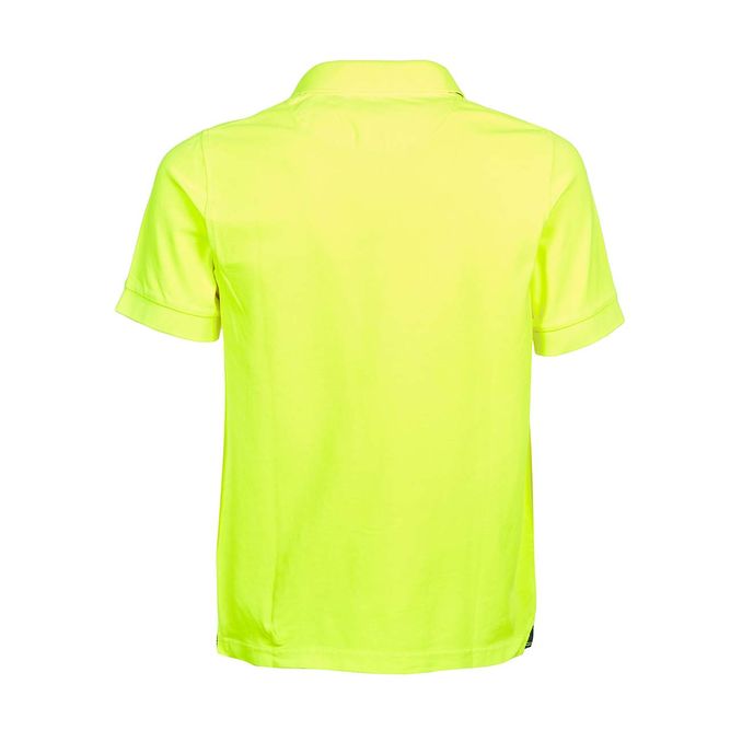 DYED DETAILS PIQUET POLO SHIRT Man Fluo yellow