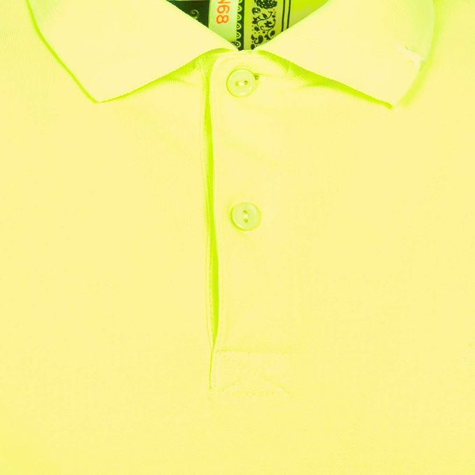 DYED DETAILS PIQUET POLO SHIRT Man Fluo yellow