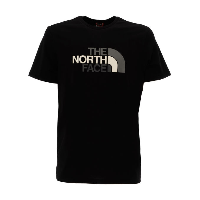 EASY T-SHIRT WITH PRINTED LOGO Man Black