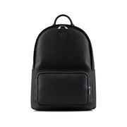 ECO-LEATHER BACKPACK WITH POCKET AND EAGLE PLATE Man Black ECO-LEATHER BACKPACK WITH POCKET AND EAGLE PLATE Man Black