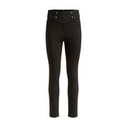 ELEONORA LEGGINGS WITH METAL BUTTONS Woman Jet black ELEONORA LEGGINGS WITH METAL BUTTONS Woman Jet black
