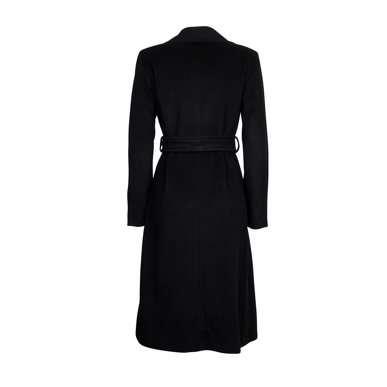EMME MARELLA ELISEO LONG DRESSING COAT Woman Black | Mascheroni Store
