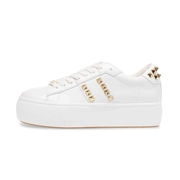 ESCALADE PLATFORM SNEAKER WITH STUDS Woman White gold ESCALADE PLATFORM SNEAKER WITH STUDS Woman White gold