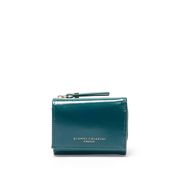 ESSENTIAL SMALL ZIP WALLET IN SHINY LEATHER Woman Forest ESSENTIAL SMALL ZIP WALLET IN SHINY LEATHER Woman Forest