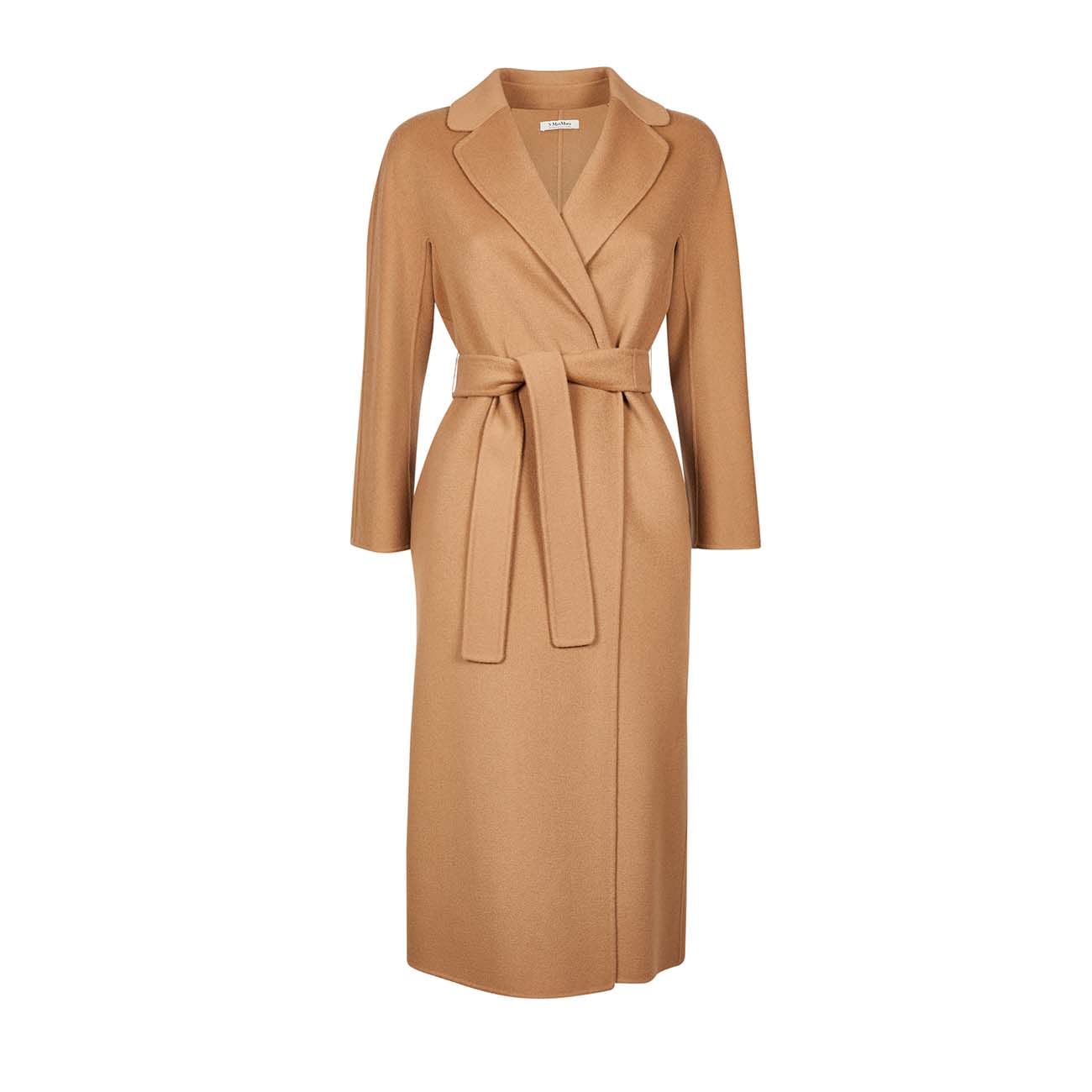 MAX MARA S ESTURIA LONG DOUBLE WOOL COAT Woman Camel | Mascheroni