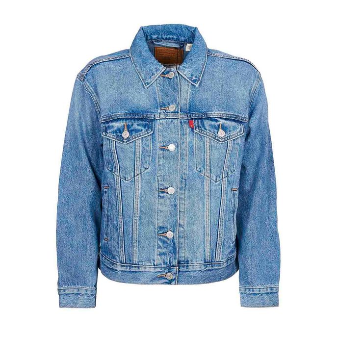 LEVIS EXBOYFRIEND TRUCKER JACKET Woman Light denim Mascheroni Sportswear