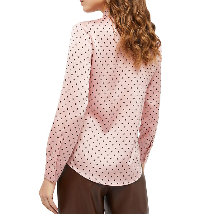 Satin polka-dot blouse - Women