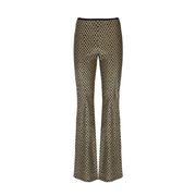 FANTASY TROUSERS WITH LAME' EFFECT Woman Black Yellow FANTASY TROUSERS WITH LAME' EFFECT Woman Black Yellow