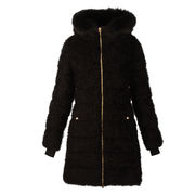 FEATHER COAT Girl Black  FEATHER COAT Girl Black