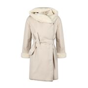FELICE REVERSIBLE COAT IN NYLON AND ECO FUR Woman Cream FELICE REVERSIBLE COAT IN NYLON AND ECO FUR Woman Cream