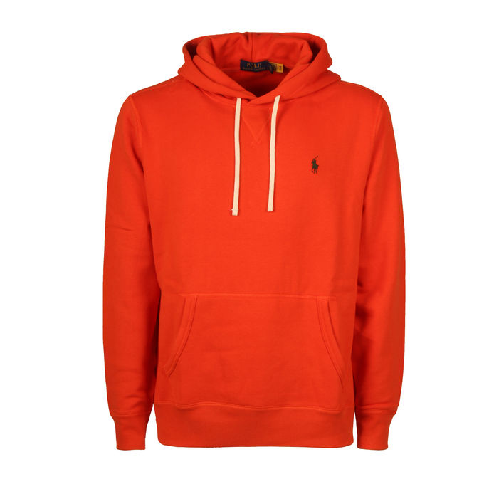 FELPA CON CAPPUCCIO Uomo College Orange