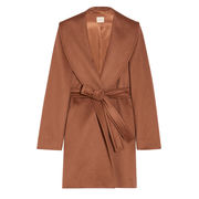 FENISIA DRAP PURE WOOL COAT Woman chestnut brown FENISIA DRAP PURE WOOL COAT Woman chestnut brown