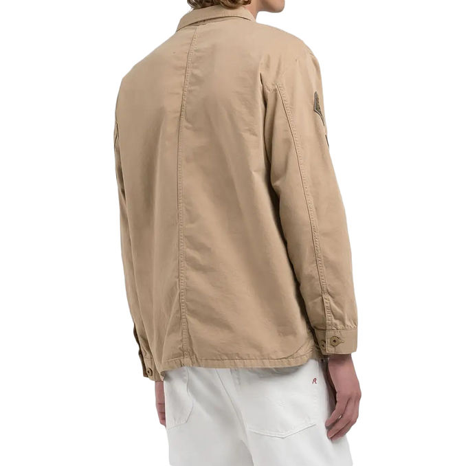 FIELD JACKET WITH PATCH Man Beige