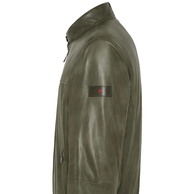 FIONA TT VINTAGE-EFFECT LEATHER BOMBER JACKET