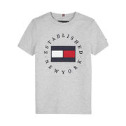 FLAG T-SHIRT WITH EMBROIDERED LOGO Kid Grey FLAG T-SHIRT WITH EMBROIDERED LOGO Kid Grey