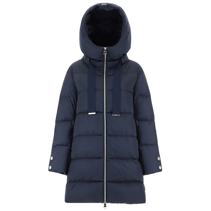 FLARED DOWN JACKET Donna New Blue