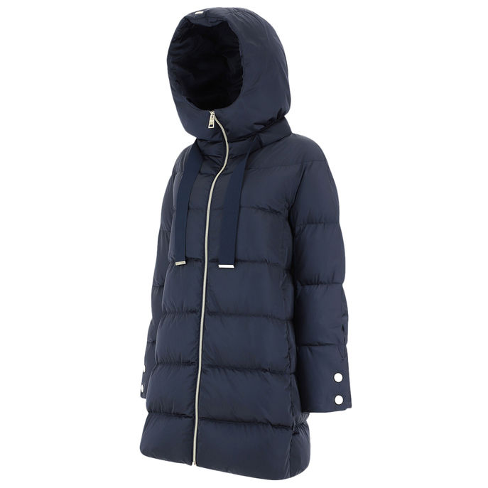 FLARED DOWN JACKET Donna New Blue