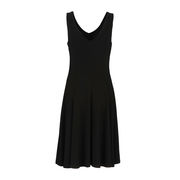 FLARED V NECK JERSEY DRESS Woman Black FLARED V NECK JERSEY DRESS Woman Black