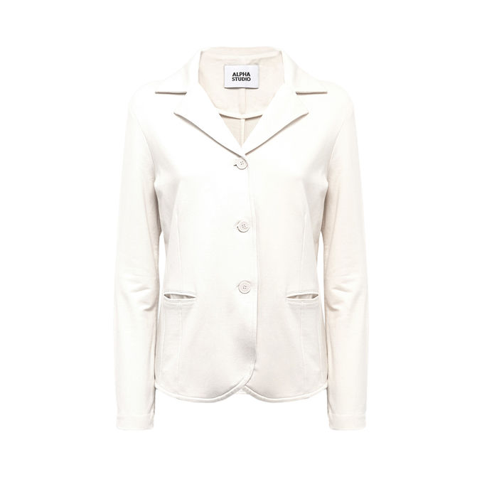 FLEECE BLAZER Woman Milk