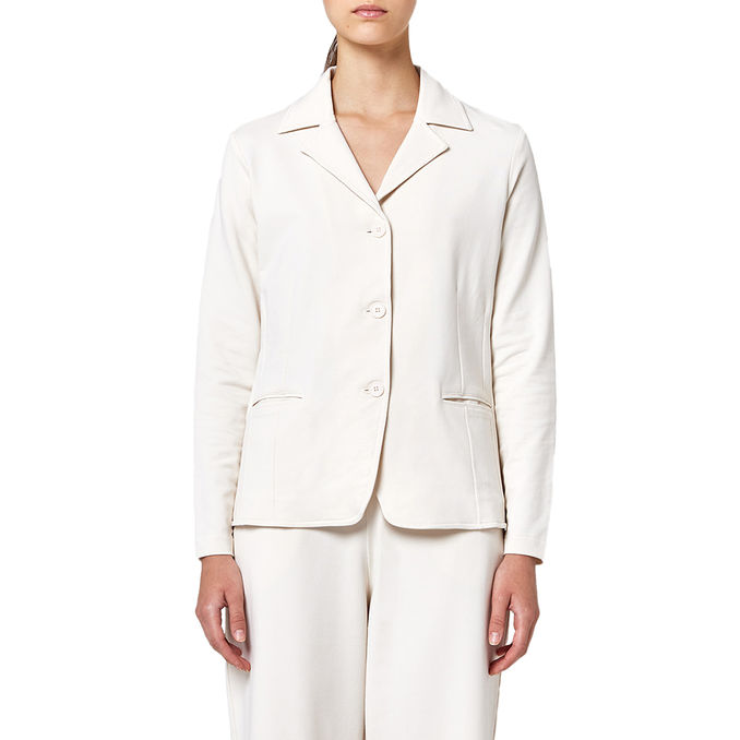 FLEECE BLAZER Woman Milk