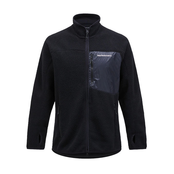 FLEECE JACKET Man Black