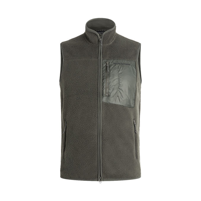 FLEECE VEST Man Olive Extreme