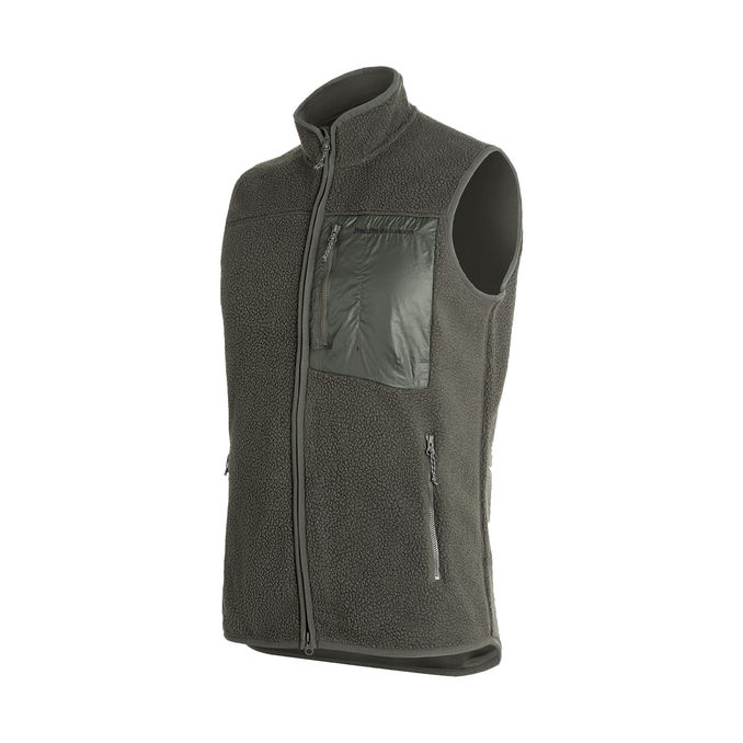 FLEECE VEST Man Olive Extreme