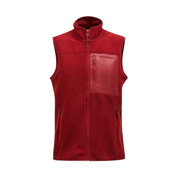FLEECE VEST Man Sundried Tomato