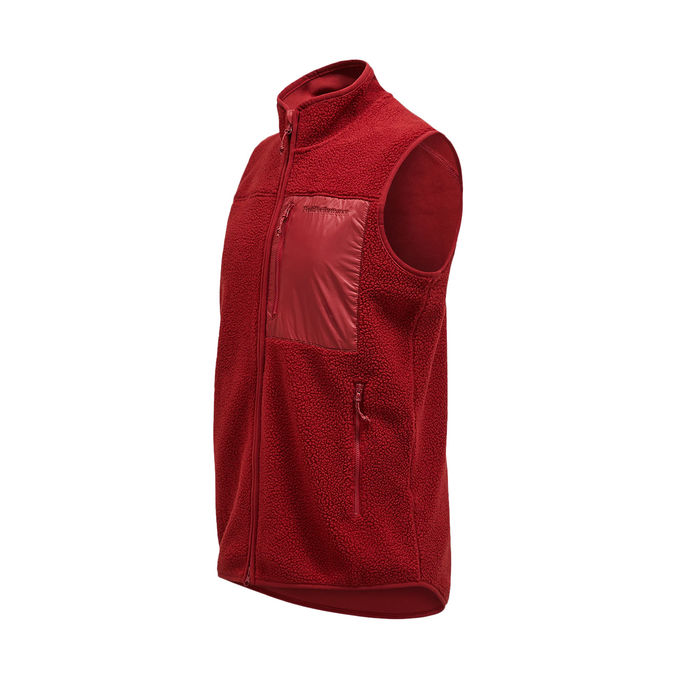 FLEECE VEST Man Sundried Tomato