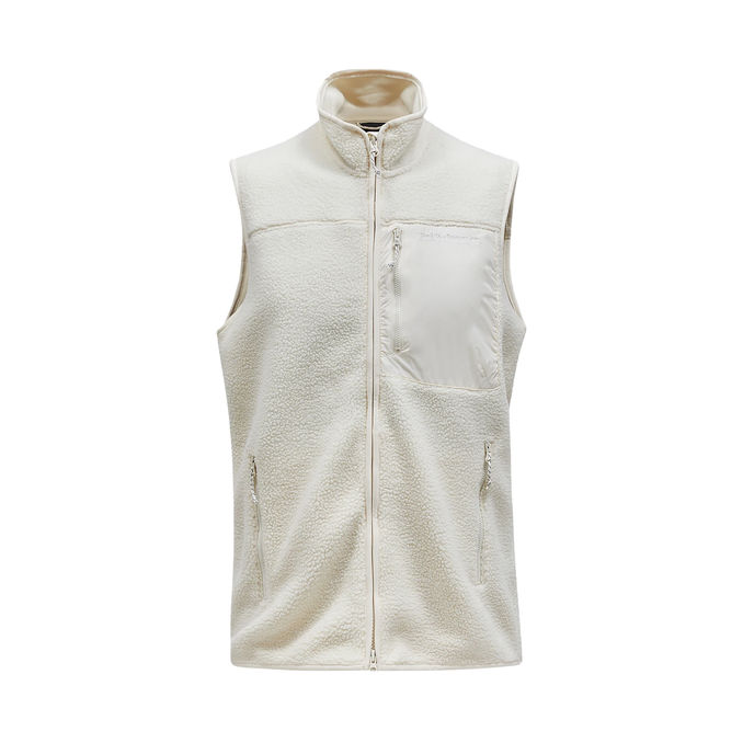 FLEECE VEST Man Vintage White