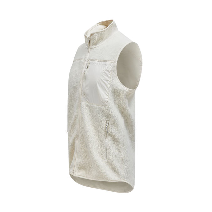 FLEECE VEST Man Vintage White