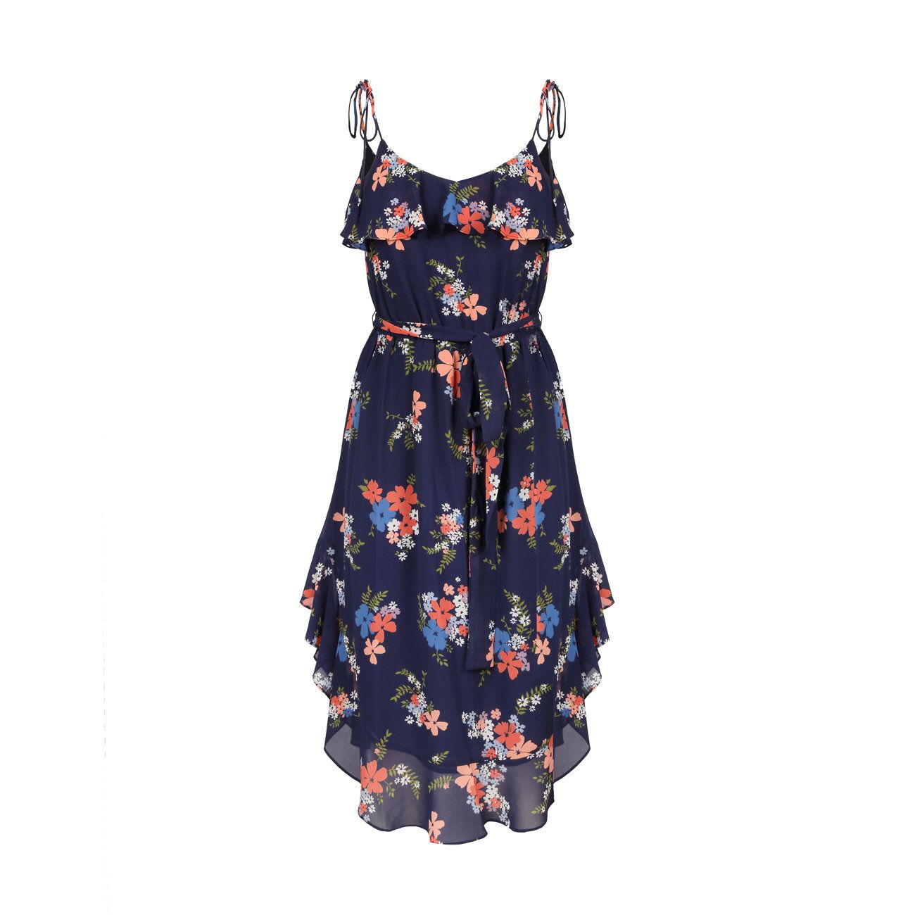 MICHAEL KORS FLORAL DRESS WITH VOLANT ...