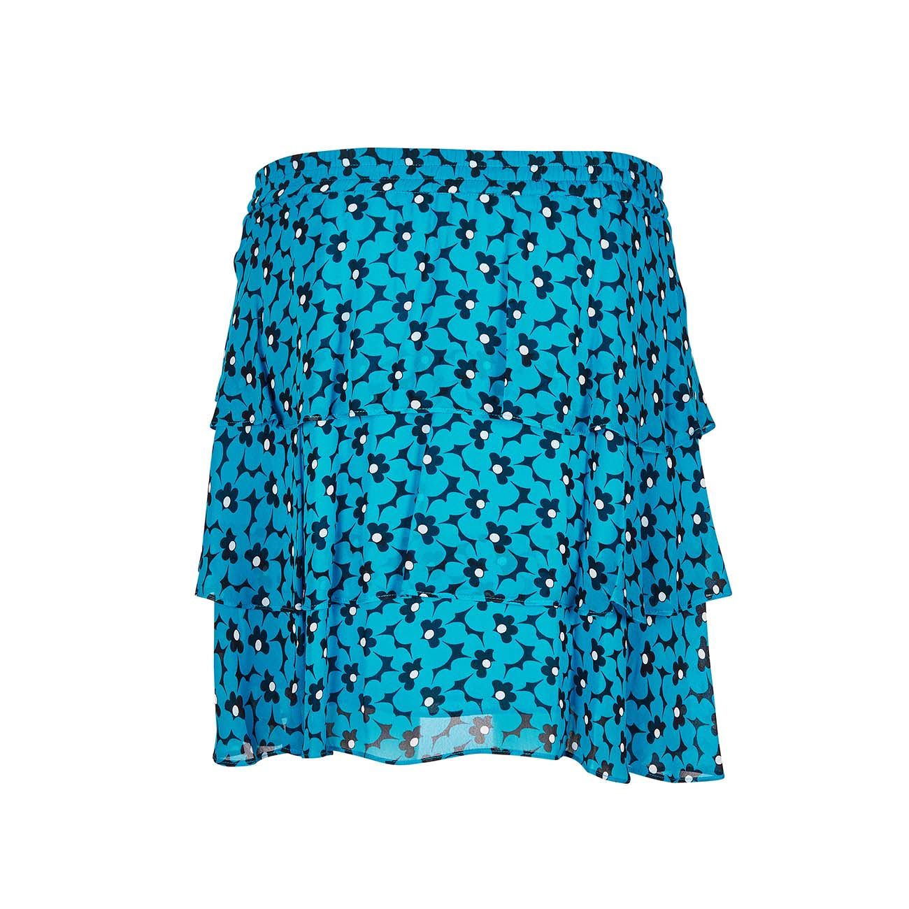 MICHAEL KORS FLORAL FANTASY SKIRT Woman Cyan Blue | Mascheroni Store