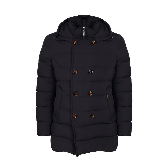 FLORIO DOUBLE BREASTED DOWN COAT Man Dark blue