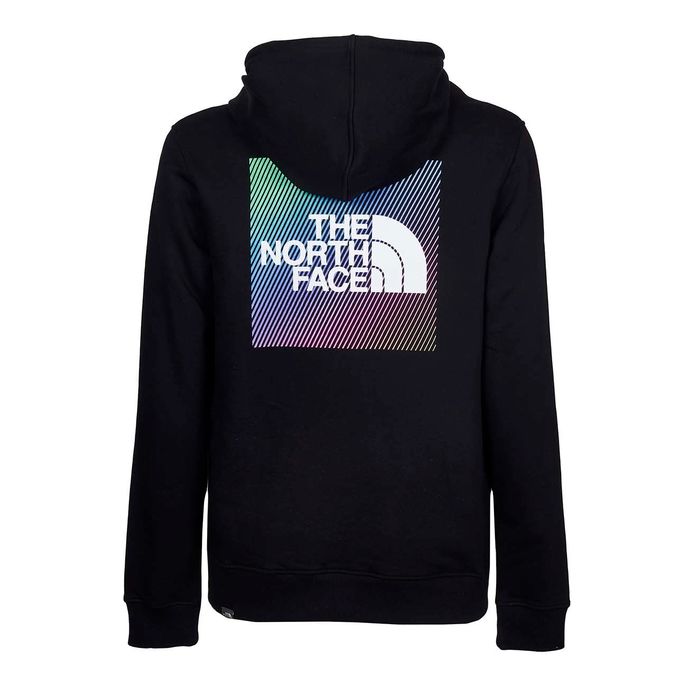 FLOW HOODIE WITH POSTERIOR GRAPHIC PRINT Man Black White Purple Pink