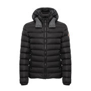 FULL ZIP DOWN JACKET WITH DETACHABLE HOOD Man Black FULL ZIP DOWN JACKET WITH DETACHABLE HOOD Man Black